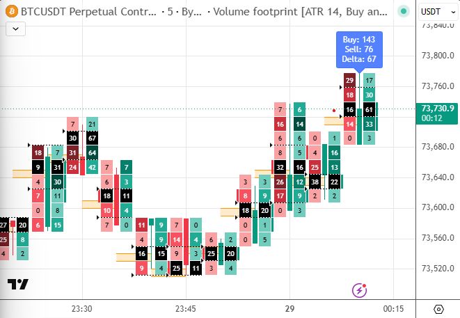 Footprint Bid/Ask Volume Structure